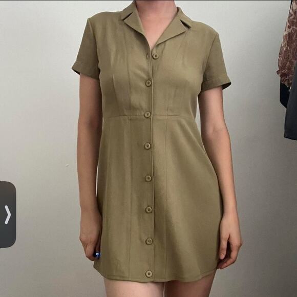 Everlane The Japanese GoWeave Notch Shirtdress Collar Mini Short Sleeve NWT 00 - Picture 1 of 9